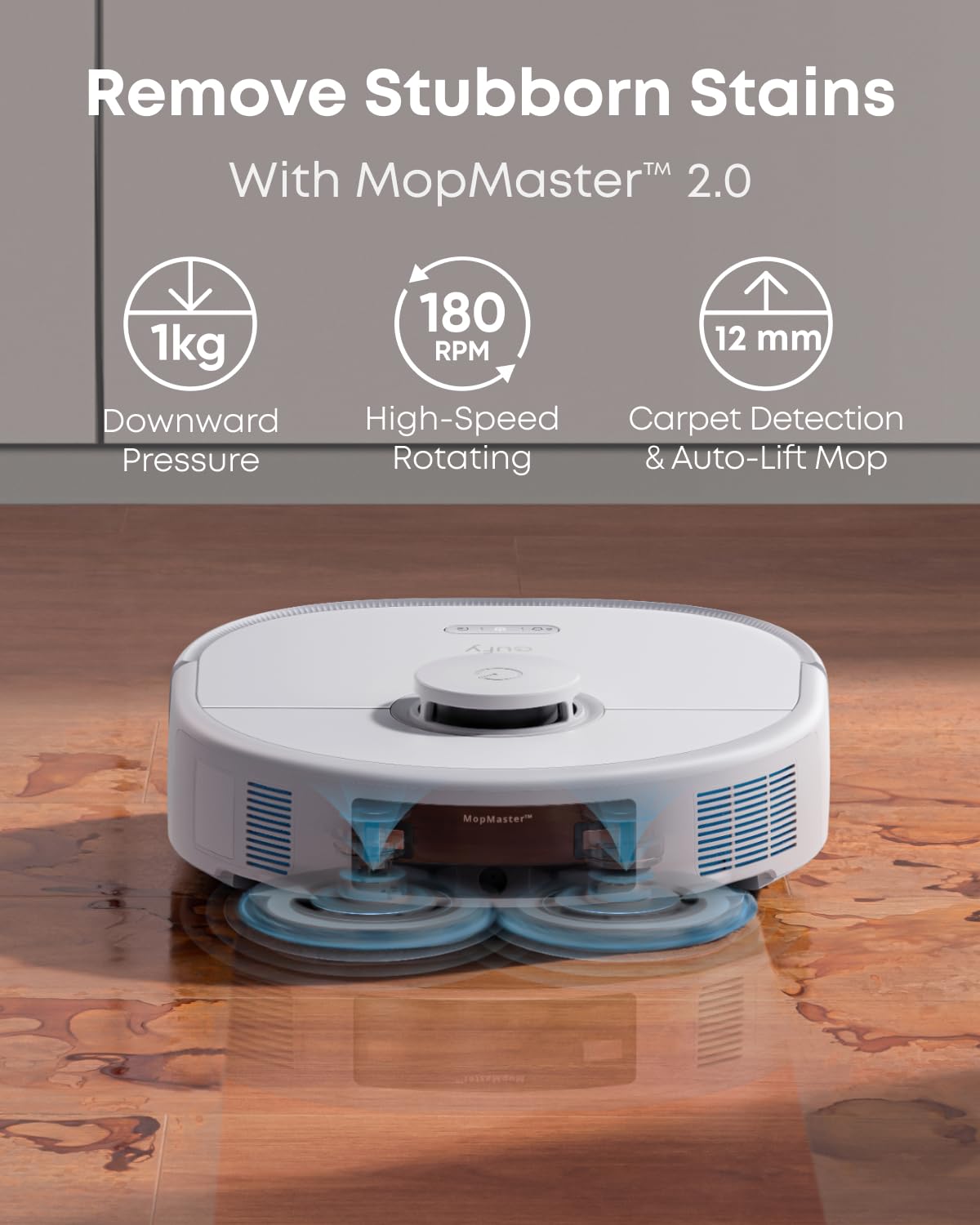 eufy X10 Pro Omni Robot Vacuum and Mop Combo, Incredible Suction, Dual Mops with 12 mm Auto-Lift and Carpet Detection, AI Obstacle Avoidance, Auto Mop Washing&Drying, Self-Emptying, White Hover